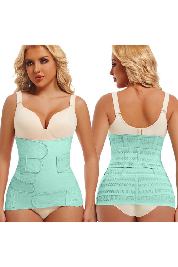 Postpartum Body Shaper Set for Women Two-Piece Waist Trainer And Girdle with Adjustable Strap for Belly Fat Reduction and Tummy Control