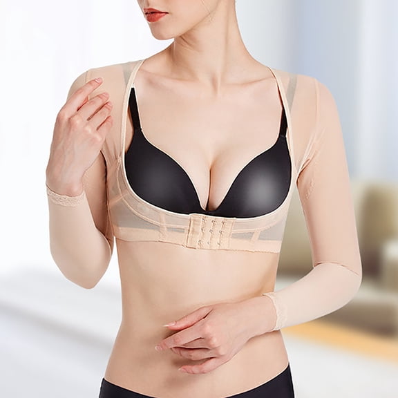 SDNall Posture Corrector for Women, Lace-Up Back Support with Steel Boning, Full Torso Brace for Side Collection and Hunchback Correction, Beige
