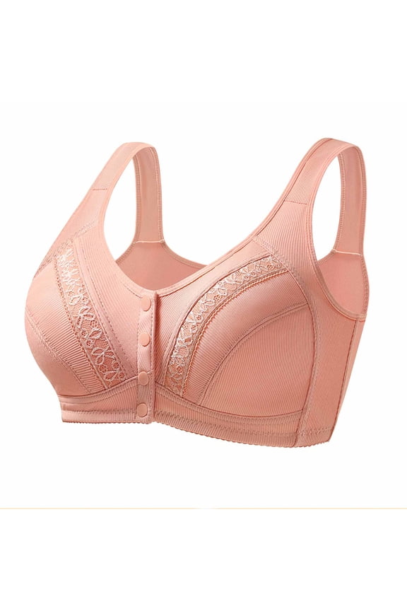 Seamless Bra for Women Plus Size Front Closure Adjustable Bralette with Lightweight Ice Silk Fabric and Wirefree Design for Daily Wear