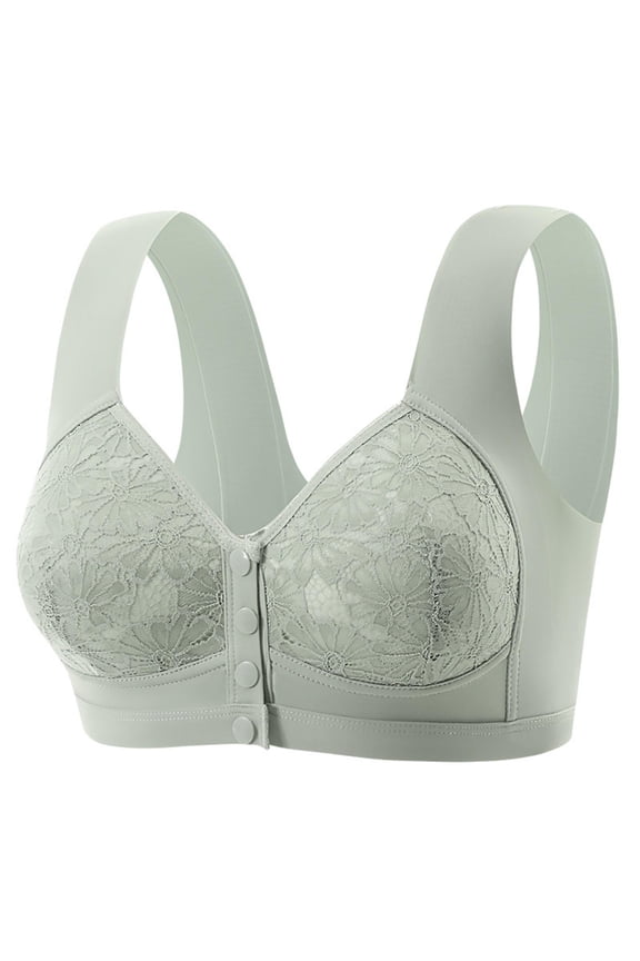 Seamless Bra for Women, Plus Size Ice Silk Wireless with Front Closure, Adjustable Bralette for Daily Wear and Comfort