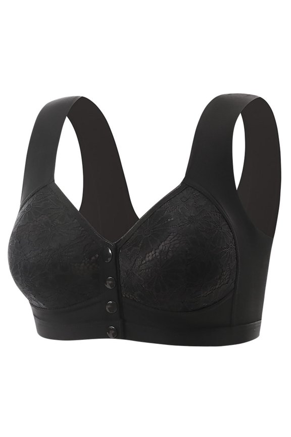 Seamless Bra for Women, Plus Size Ice Silk Wireless with Front Closure, Adjustable Bralette for Daily Wear and Comfort