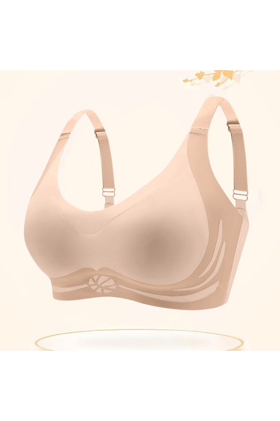 Seamless Bra with Fixed Cups for Women, Contrast Sponge Underwear, Soft Support, Comfortable and Breathable for Daily Wear