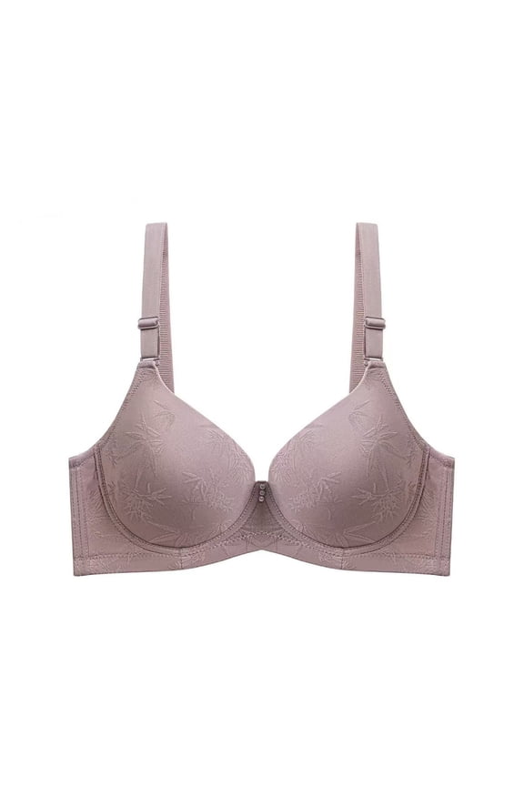 Seamless Underwire Bra for Women, Anti-Sag Thin Daily Bra with Rims, Supportive and Comfortable, D-Cup