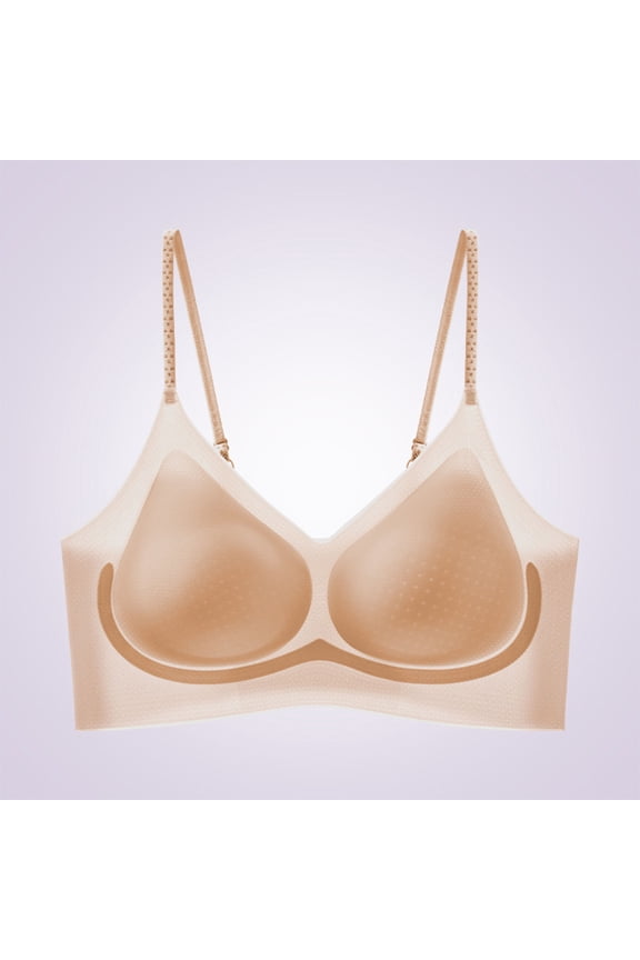 Seamless Wireless Bra for Women, U-Back Smoothing Bralette to Hide Side and Back Fat, Comfortable Top Bra with Support for Everyday Wear