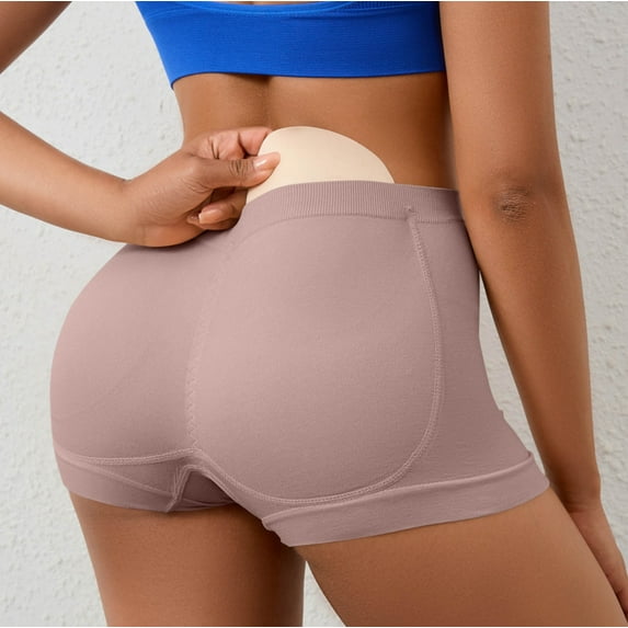 SDNall Shapewear Shorts for Women with Removable Hip Pads, Solid Color High Waist Tummy Control Panty Briefs for Body Shaping and Everyday Wear