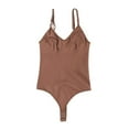 thumbnail image 1 of SDNall Shaping Shapewear Bodysuit for Women Solid Color Suspender Tight Shaping Corset with Exposed Back Shapewear Seamless Thong Bodysuit (Coffee,S-3XL), 1 of 5