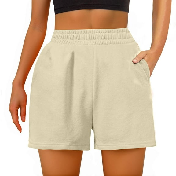 SDNall Shorts with Pockets for Women, Casual Shorts for Women, Sweatpant Shorts Women, Fashion Womens Casual Solid Ladies Loose Shorts Pocket Pants Sweatpants, Loose Shorts Women
