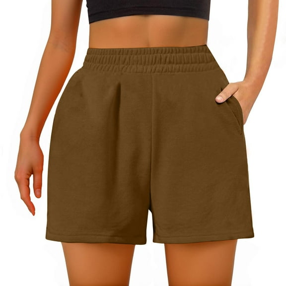 SDNall Shorts with Pockets for Women, Casual Shorts for Women, Sweatpant Shorts Women, Fashion Womens Casual Solid Ladies Loose Shorts Pocket Pants Sweatpants, Loose Shorts Women