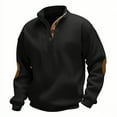 thumbnail image 1 of SDNall Sleeves for Men, Clothes for Men Fashion, Mens Long Sleeve, Men Casual Fashion Solid Color Breathable Long Sleeve Stand-Up Collar Half Button Top, Long Sleeve Tops, 1 of 8