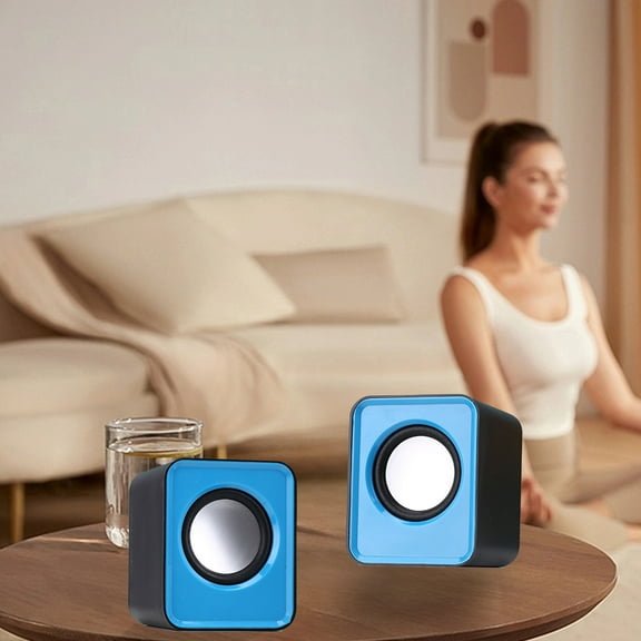 SDNall Speakers for Desktop Computer, Mini Usb Cable, Multimedia Mini Speaker Desktop Computer Laptop Usb Small Speaker A Pair of Classic Speakers Portable and Good Sound Quality Widely Compatible