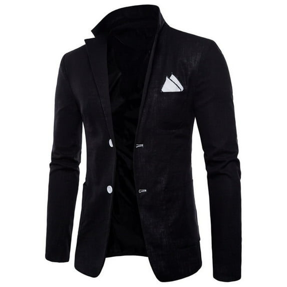 SDNall Suit Jacket for Men, Mens Fashionable Casual Solid Color Rows Two Button Suit Jacket