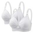thumbnail image 1 of SDNall Super Gather Bra Wireless Push-Up Bra 2Pc Wireless Bras with Support and Lift Bras for Women No Underwire Comfortable Adjustable Straps Daily Bra (White Sizes:XS-4XL), 1 of 9