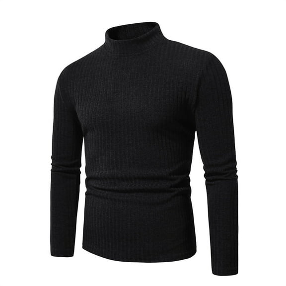 SDNall T-Shirts for Men, Mock Turtleneck for Men, Man Solid Color intensification Slat Mock Turtleneck T-Shirt Blouse