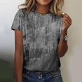 thumbnail image 1 of SDNall T Shirts for Women Fashion Summer Sexy Printed Regular Short Sleeves Round Neck Womens Tops, 1 of 9