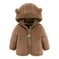 thumbnail image 1 of SDNall Toddler Girls Coats & Jackets Fleece Jackets Fleece Hoody Jackets Zip Up Outerwear Coat Jacket Sweatshirt Age:18 Months, 1 of 9