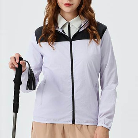 SDNall Unisex Lightweight Windbreaker Jacket, Water-Resistant Hiking Jacket with Hood for Sun and Wind Protection