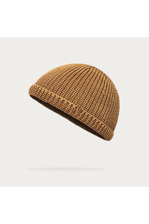 Unisex Melon Cap Hat Knitted Hip Hop Hat Baotou Cap Dome Hat