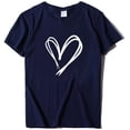 thumbnail image 1 of SDNall Valentine'S Day Shirts Love Shirt Cute Heart Graphic Pullover Color Printing Short Sleeves Shirt (Navy,Sizes:S-3XL), 1 of 9