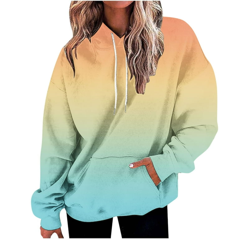 SDNall Weighted Hoodie for Women Tie Dye Hoodie Winter Gradient