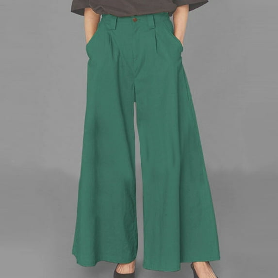 SDNall Wide Leg Flared Pants for Women Casual Loose and Comfortable Flared Pants Wide Leg Pants Long Pants ,Sizes:S-2XL