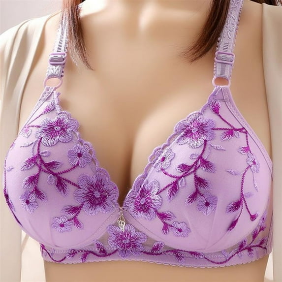 SDNall Wireless Bra for Women, Thin Seamless Comfort Bras, Breathable Everyday T-Shirt Bra with Light Support and Gather Enhancement in Beige