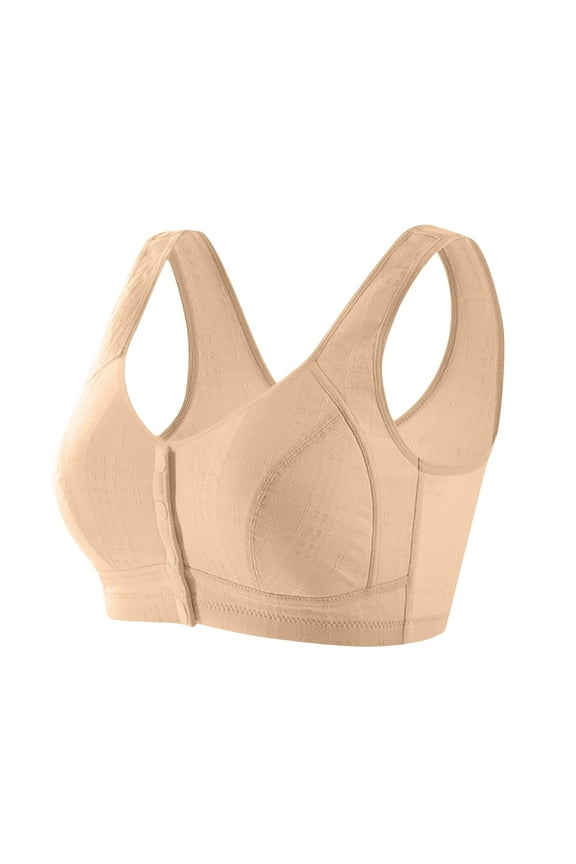 Wireless Front Closure Bras for Women, Breathable Comfort for Older Women, Easy Front Hook Design for Daily Wear