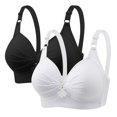 thumbnail image 1 of SDNall Wireless Push Up Bra 2Pc Padded Bras for Women Seamless Bras for Women Comfortable Adjustable Straps Everyday Bras (Sizes:XS-4XL), 1 of 9