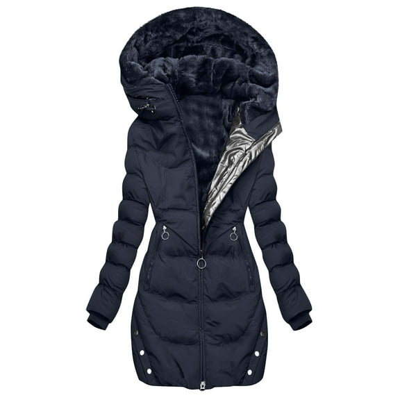SDNall Woman Jacket for Winter, Winter Fashion Woman Lengthened and Thickened Medium Length Down Jacket