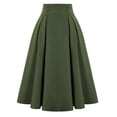 thumbnail image 1 of SDNall Women Fashion Casual Skirt With Vintage High Waist Pleated Skirt, 1 of 9