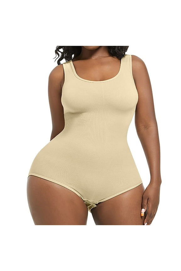 Women'S Solid Color Fashionable Sleeveless Adjustable Base Shapewear