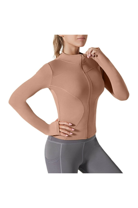 Women's Bbl Jacket - Cropped, Lightweight & Stretchy, Full Zip, Thumb Holes, For Running & Track