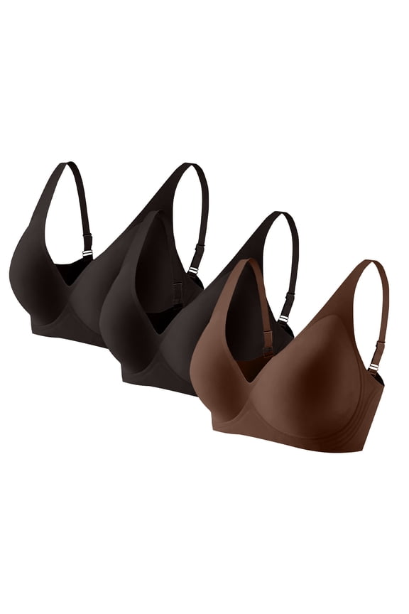 Women's Buttery Soft Comfortable No Underwire Bras, Push Up Tshirt Bras for Women, Seamless Wide Hem Bralette for Everyday Wear and Yoga