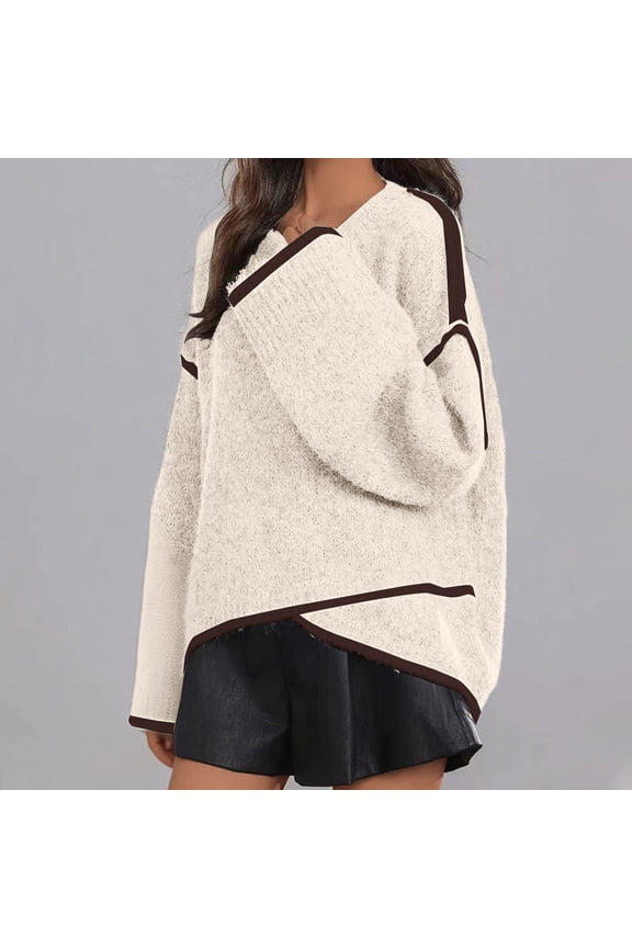 Women's Casual Loose Cardigan Sweater Jacket, Open Front Knit Cardigan for Ladies