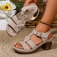 thumbnail image 1 of SDNall Women's Casual Sandals with Heels, Adjustable Ankle Strap and Arch Support for Everyday Wear and Special Occasions, 1 of 9