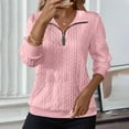 thumbnail image 1 of SDNall Women's Half Zip Sweatshirt - Cozy Long Sleeve Pullover Top, Crew Neck Casual Winter Sweater, 1 of 6