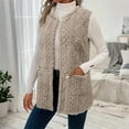 thumbnail image 1 of SDNall Women's Knit Sleeveless Cardigan, Button Front Open Vest with Pockets for Layering, 1 of 4