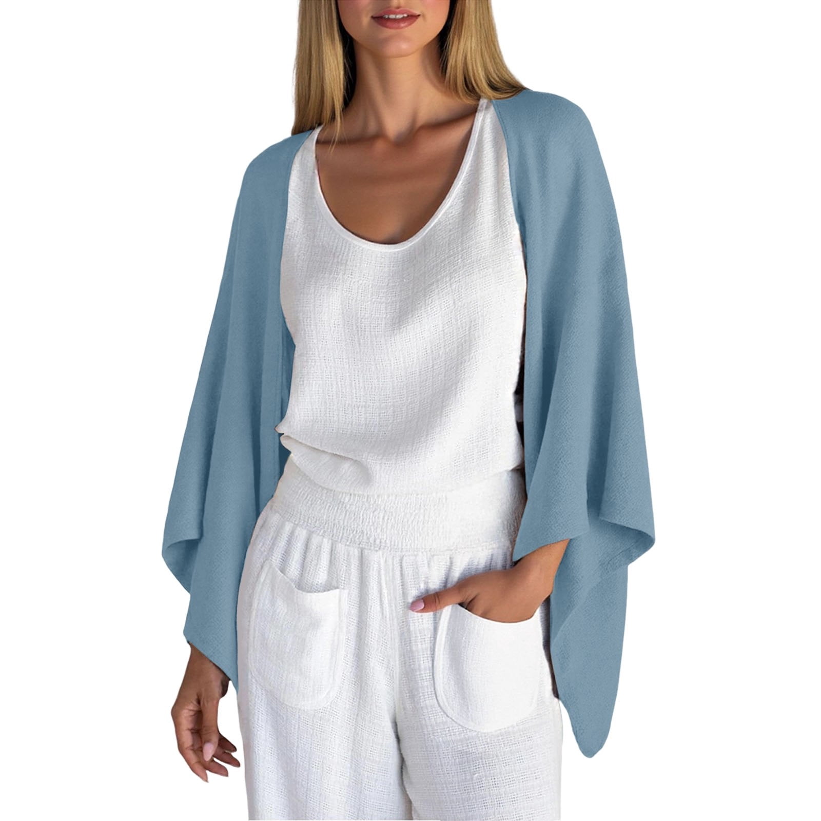 32 DEGREES Women's Soft Comfy Cardigan Wrap – Lightweight, Stretchy, Quick-Dry Cover-Up With Pockets 9 thumbnail image