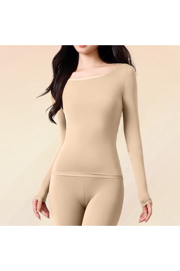 Women‘s Long Sleeve Base Layer Top, Lightweight Round Neck Stretch Tee, Thin Layering Shirt