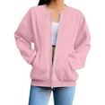 thumbnail image 1 of SDNall Women's Long Sleeve Casual Jacket with Solid Color and Pockets, Sweatshirt Blouse, 1 of 3