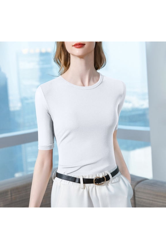 Women's Mesh Shirt, Breathable Round Neck Sleeveless Base Layer, Soft Comfortable Liner Top for Casual and Daily Wear