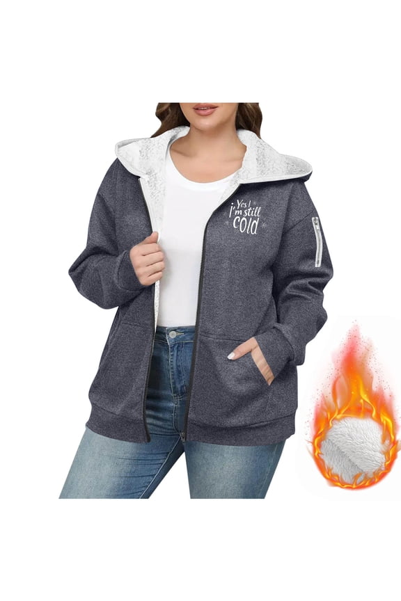 Women's Oversized Velvet Hooded Sweater with Zipper, Plus Size - Warm and Trendy