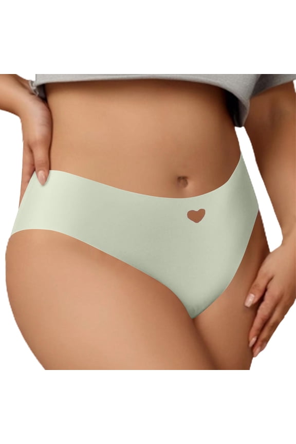 Women's Seamless Ice Silk Thong, Low Waist Invisible Breathable No-Show Underwear for Daily Workout