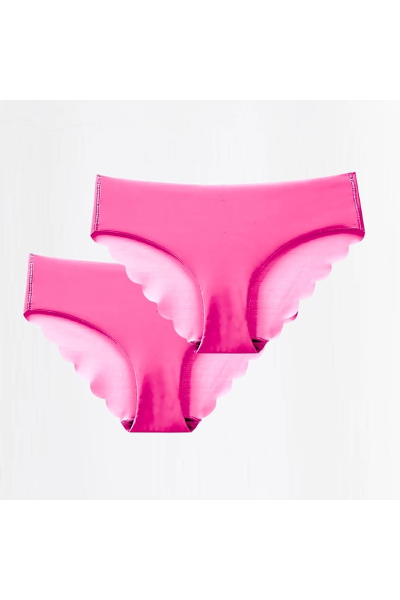 Women's Underwear 2 Pack, Ice Silk Comfortable Panties, Soft Yoga Briefs for Exercise and Daily Wear