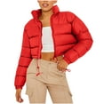 thumbnail image 1 of SDNall Women's Warm Short Down Jacket - Casual Padded Coat for Winter, 1 of 5