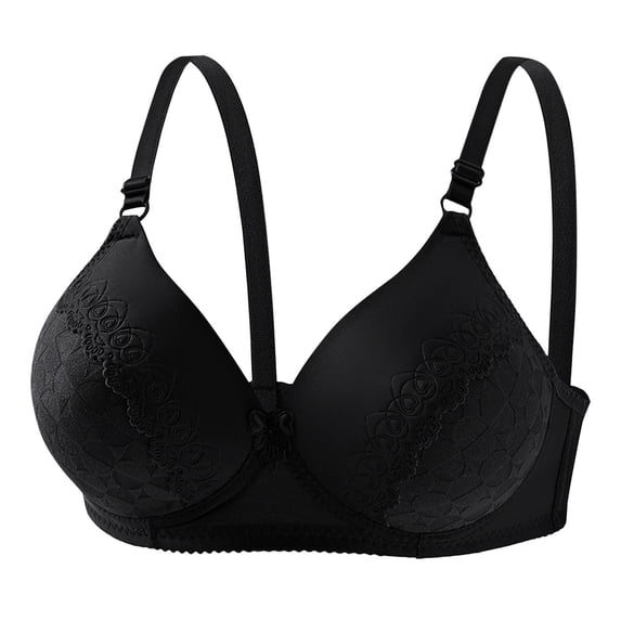 SDNall Womens A-Cup Embossed Wireless Bra Adjustable Straps & Back Closure for a Customizable Fit
