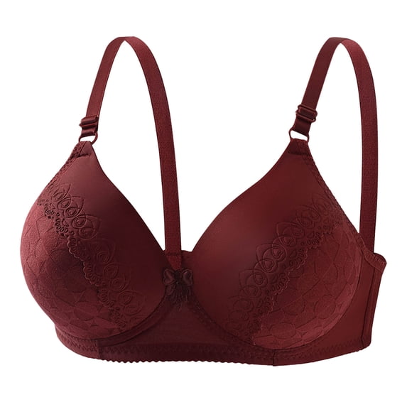 SDNall Womens A-Cup Embossed Wireless Bra Adjustable Straps & Back Closure for a Customizable Fit