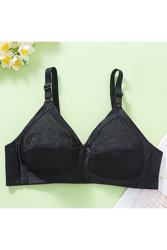 Womens Back Closure Bra with Thin Straps Lift Side-Smoothing & Anti-Sag Support