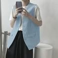 thumbnail image 1 of SDNall Womens Blazer Suit, Womens Sleeveless Tops, Womens Solid Color Buttons Pockets Sleeveless Waistcoat Top Blazer Suit Coat, 1 of 6