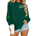 thumbnail image 1 of SDNall Womens Christmas Print Crewneck Sweatshirt, Long Sleeve Holiday Pullover Top, 1 of 8