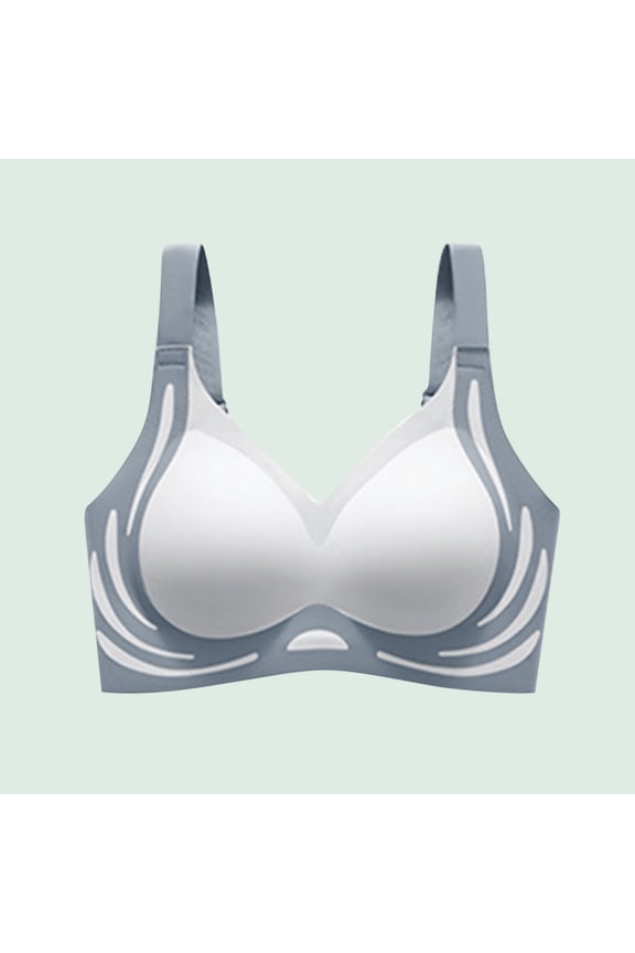 Womens Color-Block Wireless Bra U Back Design with Seamless Comfort & Gentle Lift